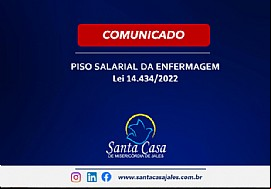 Enfermagem: Santa Casa de Jales recebe ree do Piso Nacional da Enfermagem